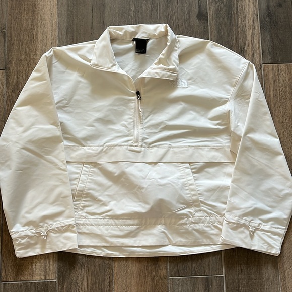 NEW The North Face Easy Wind Half Zip Pullover Jacket White Dune Size Large - Picture 4 of 12